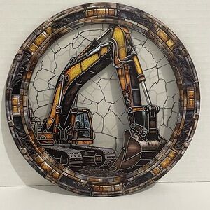 Suncatcher Acrylic Excavator Construction Machinery Digger Home Decor New 7.5”